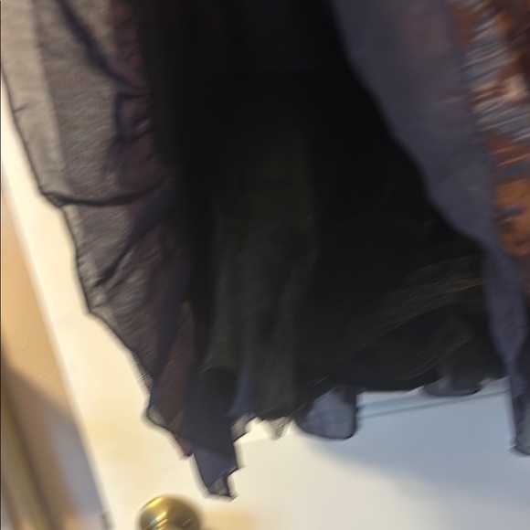 Anthropologie Blue and Orange Mini Sundress with Flutter Sleeves - Picture 5 of 8